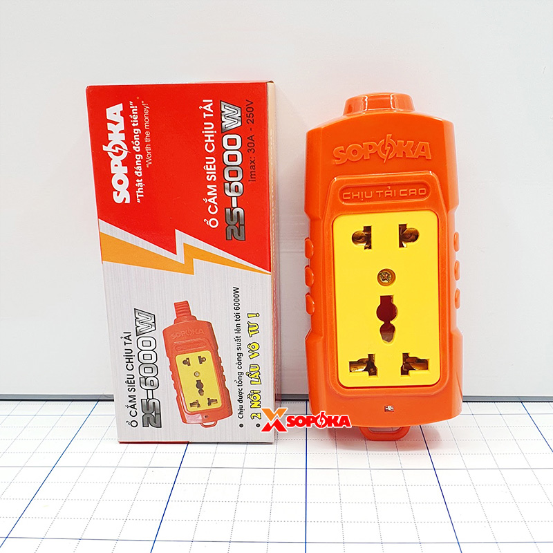 Ổ Cắm Điện 2 Lỗ Không Dây 6000W 2S-6000W SOPOKA