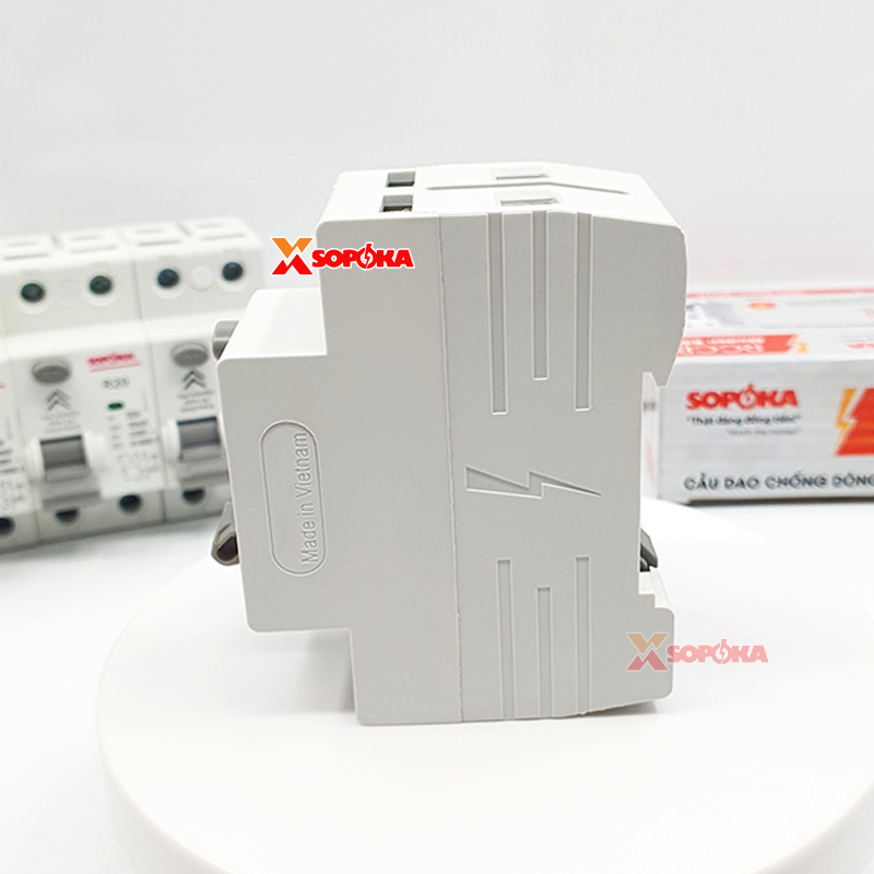 Aptomat Chống Giật RCCB 32A / 40A / 50A / 63A 1 Pha 2P 30mA Cấu Dao Chống Rò 2 Cực SOPOKA