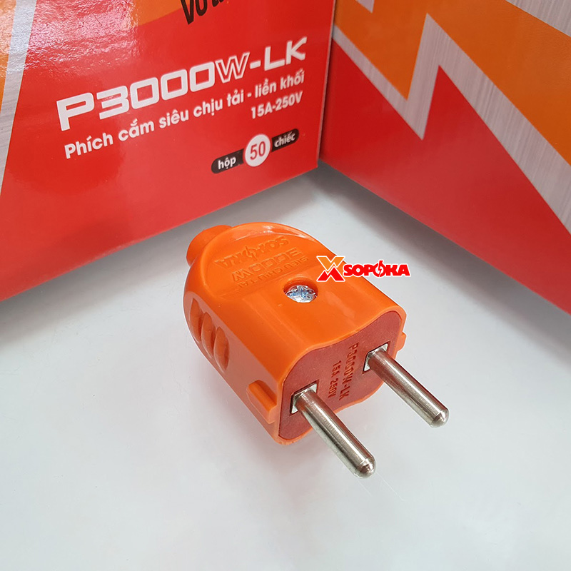Phích Cắm Điện Dương Chịu Tải 3000W P3000LK SOPOKA