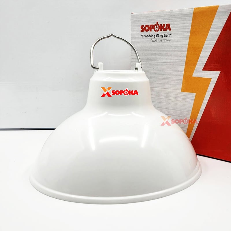 Chóa Đèn (Chao Đèn) Nhựa Có Móc Treo M200 Chống Vỡ Chống Mưa Chịu Nhiệt SOPOKA