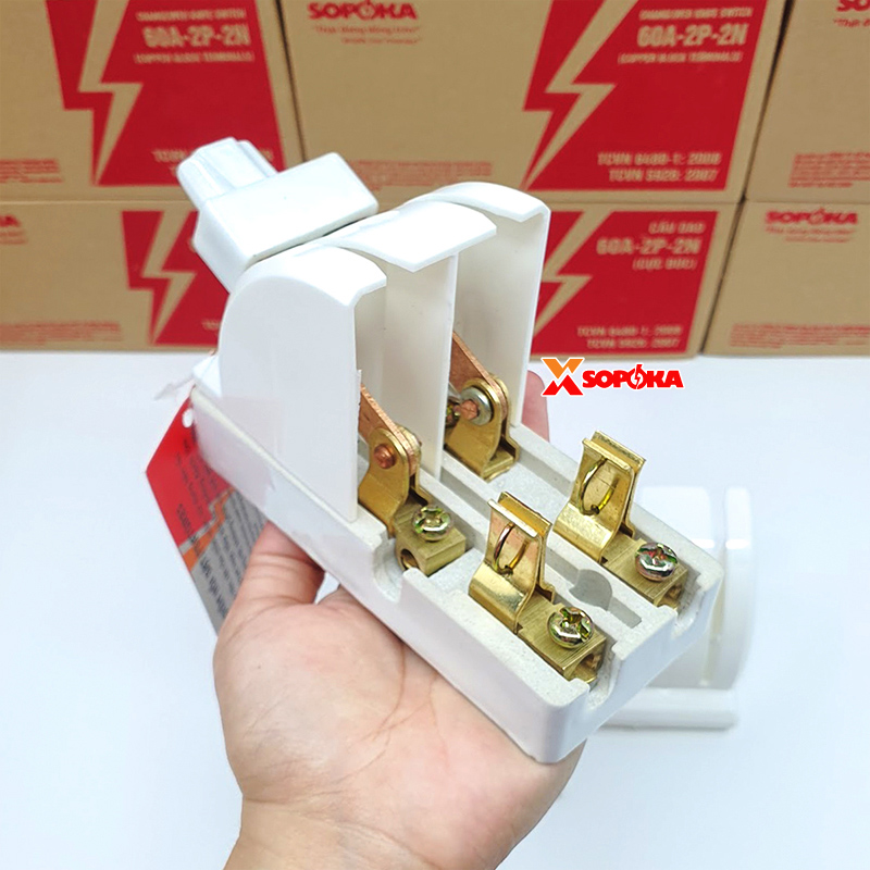Cầu Dao Đảo Đế Sứ 1 Pha 60A 2P 600V 2N D22 SOPOKA