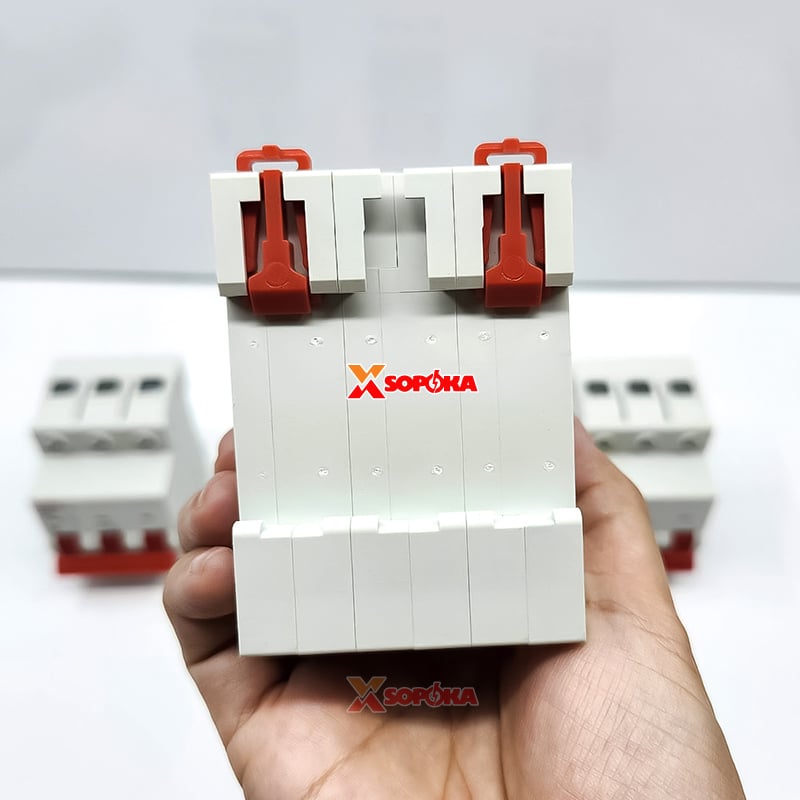 SOPOKA Cầu Dao Gạt Tay 1 Ngã 3P MS21 (15A–80A)