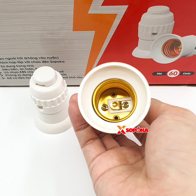 Đui Đèn Chịu Mưa 2 Kiểu Lắp Dây ĐCM-1 SOPOKA