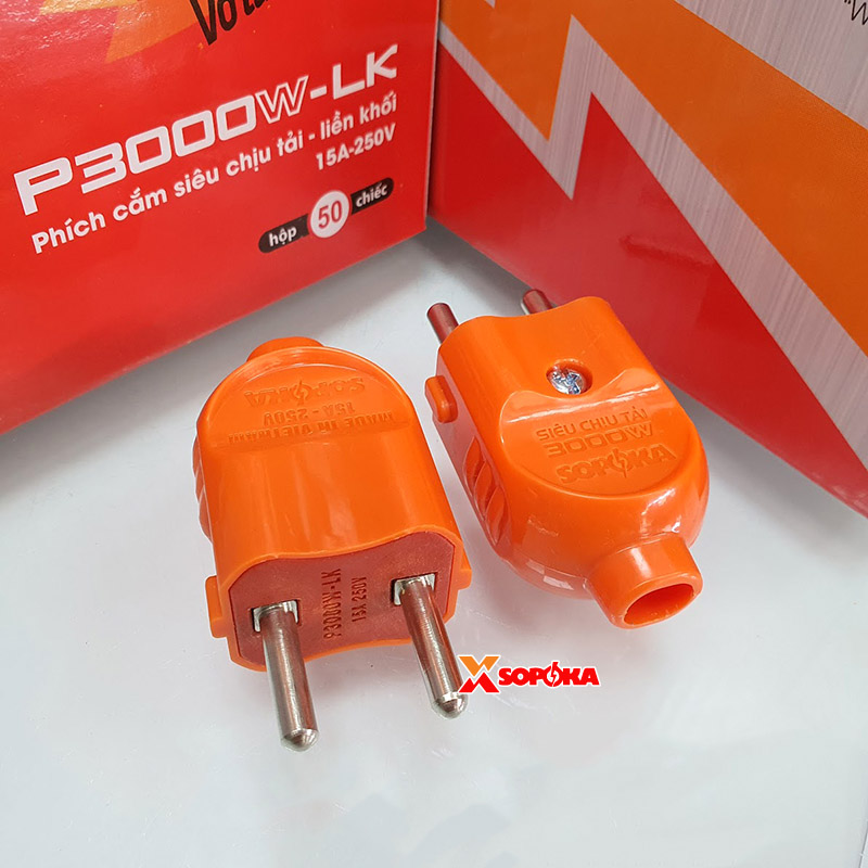 Phích Cắm Điện Dương Chịu Tải 3000W P3000LK SOPOKA