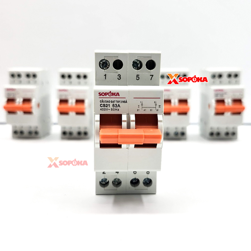 Cầu Dao Gạt Tay 2 Ngã 2P CS2P63A SOPOKA