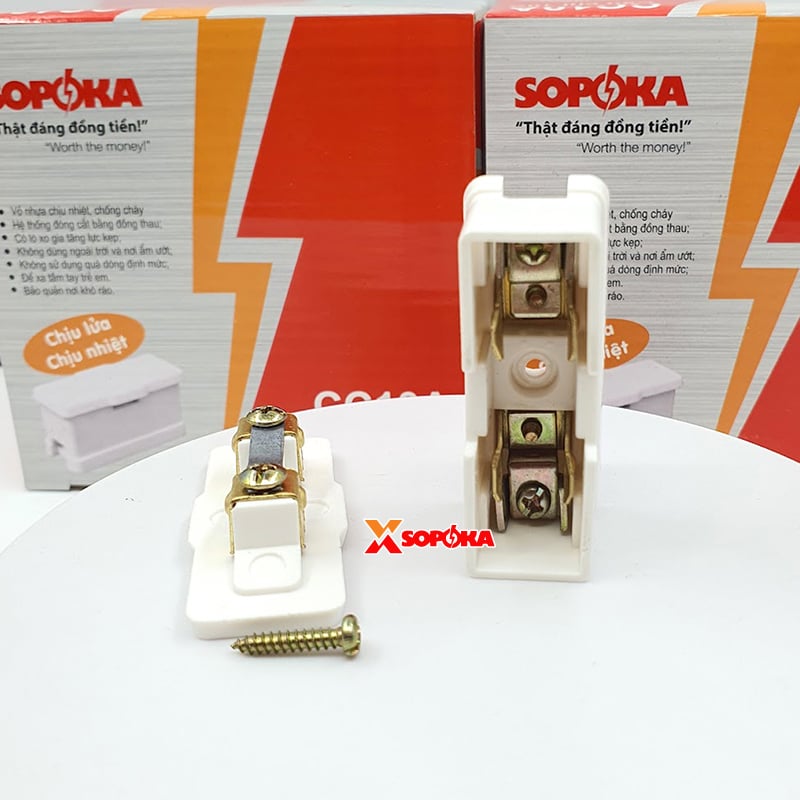 Cầu Chì Gắn Táp Lô Điện 10A 250V SOPOKA CC10A