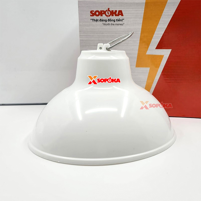 Chóa Đèn (Chao Đèn) Nhựa Có Móc Treo M200 Chống Vỡ Chống Mưa Chịu Nhiệt SOPOKA