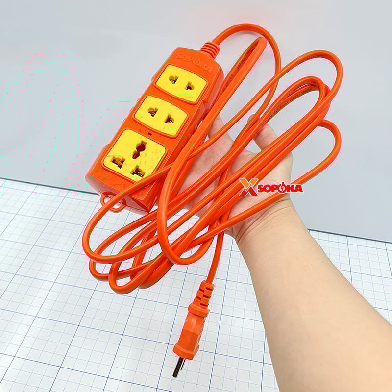 Ổ Cắm Điện 3 Lỗ Công Suất 3000W Siêu Chịu Tải T3000W SOPOKA