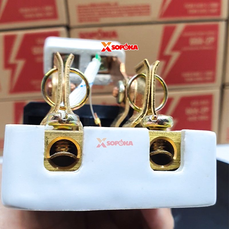 Cầu Dao Đế Sứ 1 Pha 60A-2P Màu Đen D7(A) SOPOKA