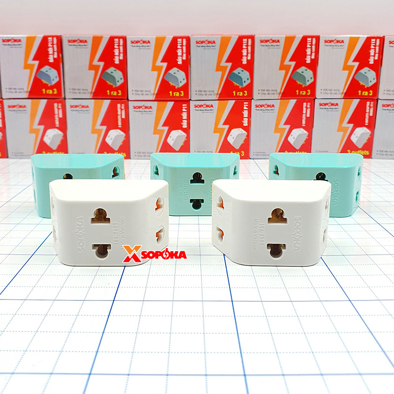 Đầu Nối Chia Điện 3 Cửa 2200W P11 SOPOKA