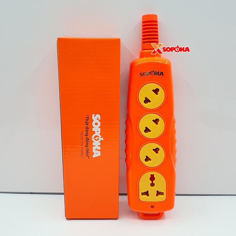 Ổ Cắm Điện 6000W 4 Lỗ Chéo Không Dây Siêu Chịu Tải 30A 4S-6000W+C SOPOKA