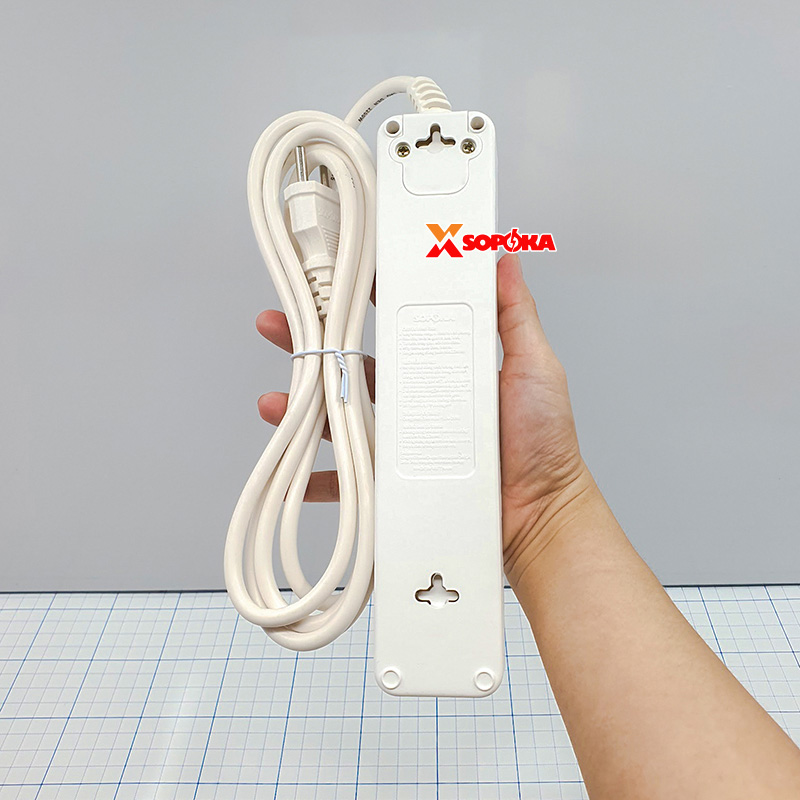 Ổ Cắm Điện 4 Lỗ Chéo Lõi Chịu Nhiệt 2200W 5A2 SOPOKA