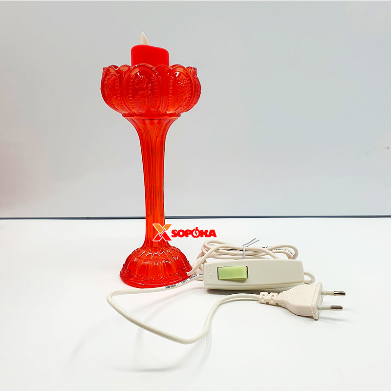Cốc Nến Điện Hoa Sen SOPOKA HSC01 Thân Cao Có Phích Cắm Và Công Tắc