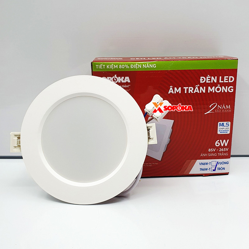 Bóng Đèn LED Âm Trần Tròn Mỏng Mã TN SOPOKA