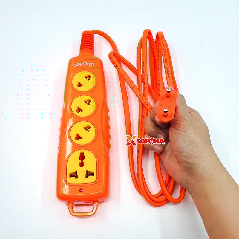 Ổ Cắm Điện 4 Lỗ Chéo Chịu Nhiệt Chống Va Đập 3000W 4C-3000W SOPOKA