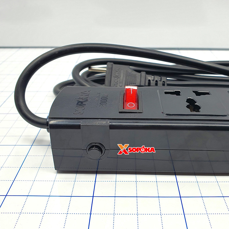 Ổ Cắm Điện 4 Lỗ 2200W Lõi Sứ – Breaker Tự Ngắt Khi Quá Tải | 4T SOPOKA