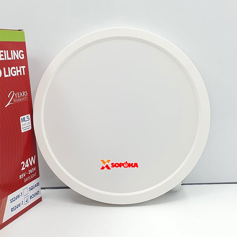 SOPOKA Bóng Đèn LED Ốp Trần RS24W-T Chiếu Sáng 25000 Giờ Tiết Kiệm Điện 80%