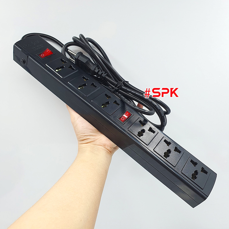 Ổ Cắm Điện 6 Lỗ 2200W Lõi Sứ Chống Cháy Tự Ngắt Điện Quá Tải 6T SOPOKA