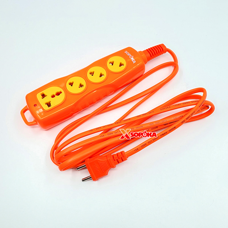 Ổ Cắm Điện 4 Lỗ Chéo Chịu Nhiệt Chống Va Đập 3000W 4C-3000W SOPOKA