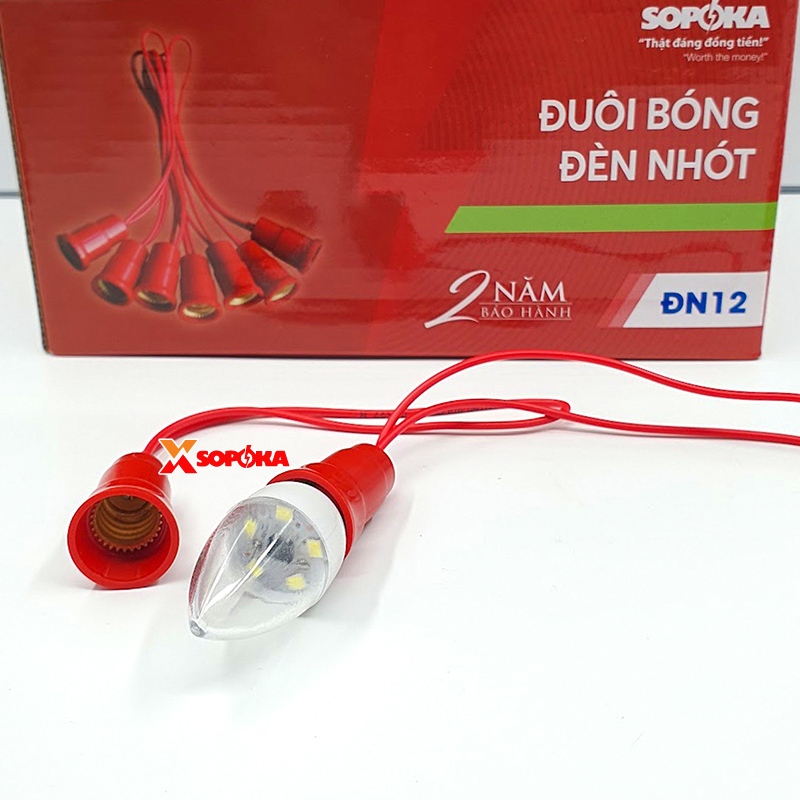 Đui Bóng đèn cà na Bóng đèn trái ớt Bóng nhót kích cỡ E12 DN12 SOPOKA
