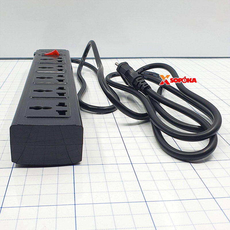 Ổ Cắm Điện 5 Lỗ 2200W Lõi Sứ Tự Ngắt Điện Khi Quá Tải 5T SOPOKA