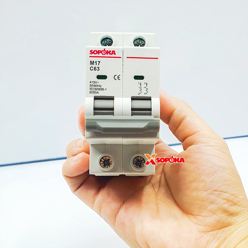 Aptomat 1 Pha MCB Tép 2P M17 SOPOKA