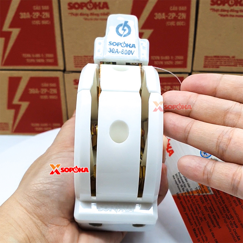 Cầu Dao Đảo Đế Sứ 1 Pha 30A 2P 600V 2N D19 SOPOKA