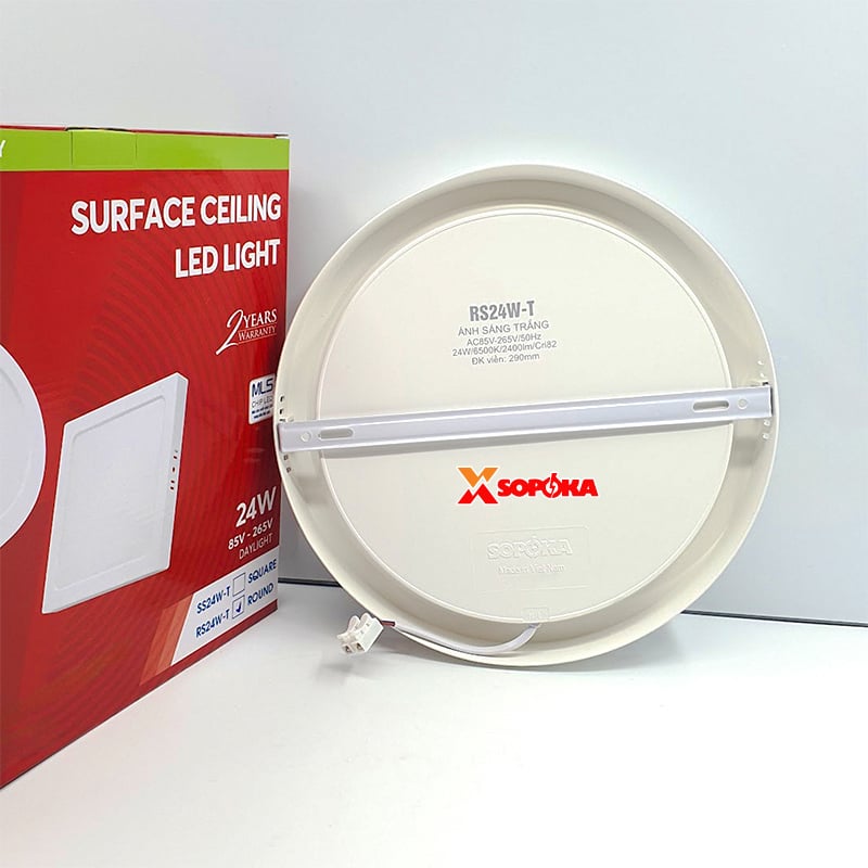 SOPOKA Bóng Đèn LED Ốp Trần RS24W-T Chiếu Sáng 25000 Giờ Tiết Kiệm Điện 80%