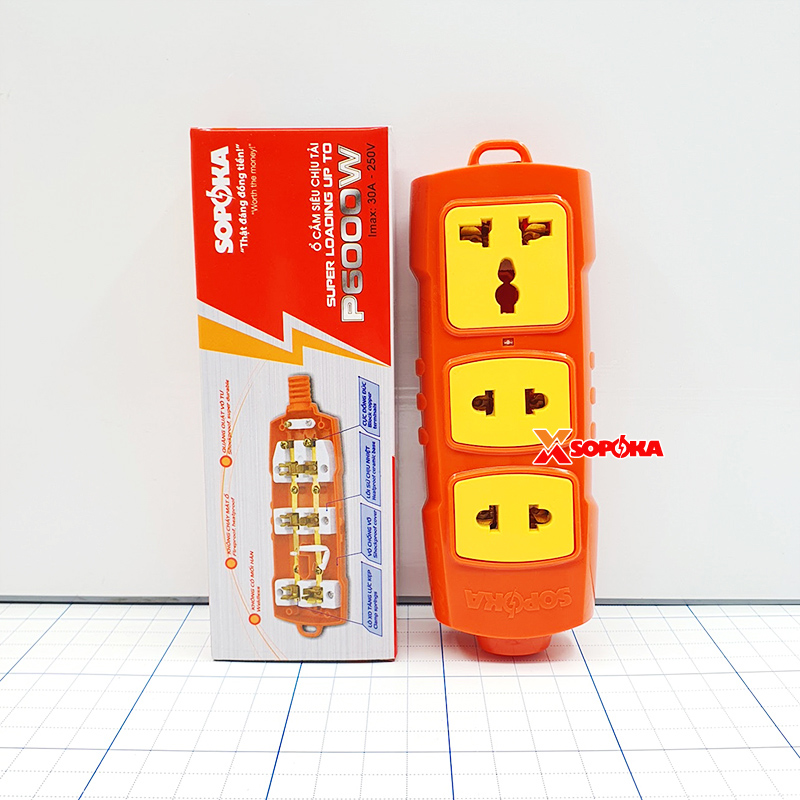 Ổ cắm điện chịu tải 6000W SOPOKA P6000W