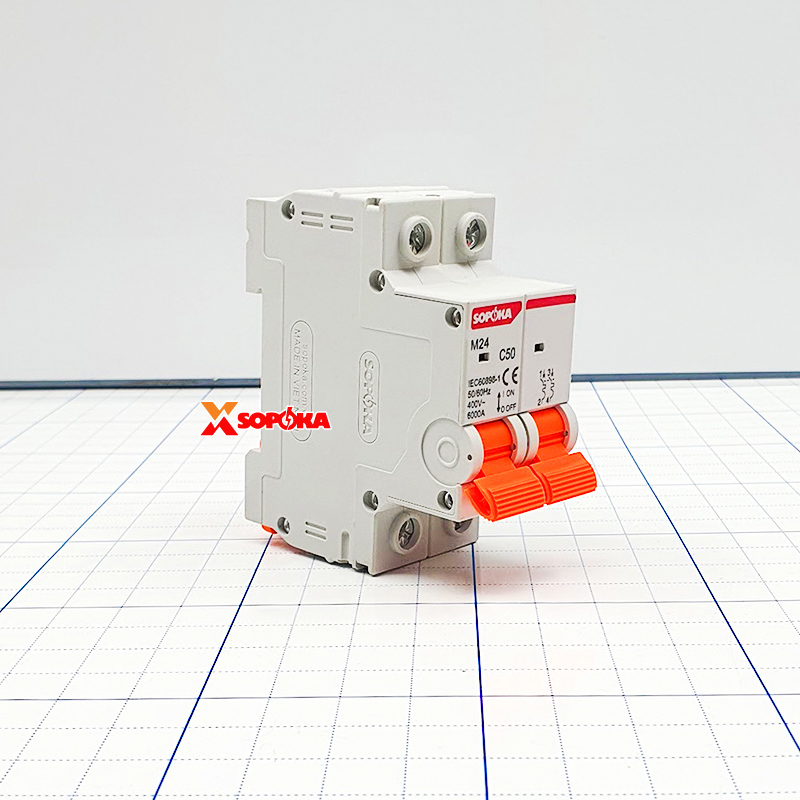 Aptomat 1 Pha MCB Tép 2P M24 SOPOKA