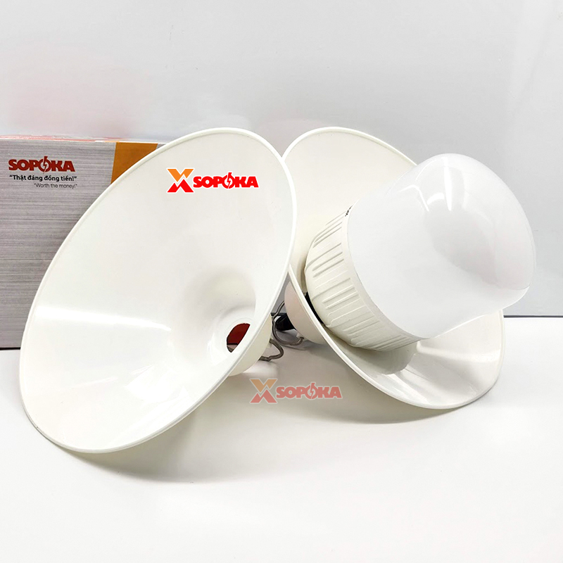 Chóa Đèn (Chao Đèn) Nhựa Có Móc Treo M280 Chống Vỡ Chống Mưa Chịu Nhiệt SOPOKA