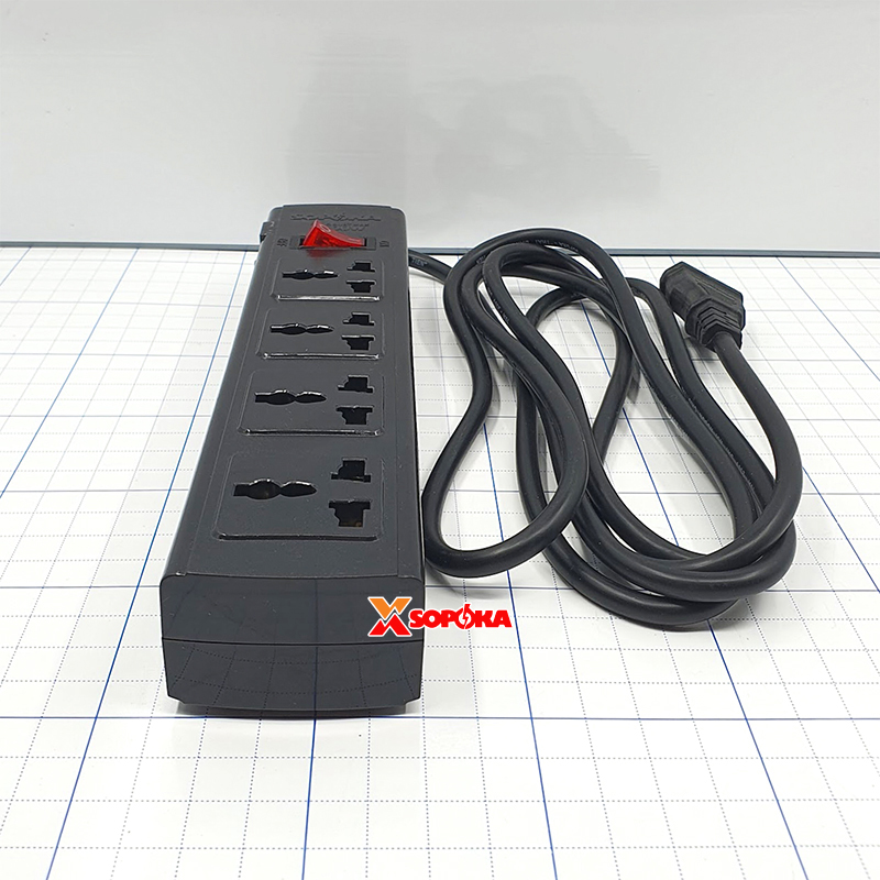 Ổ Cắm Điện 4 Lỗ 2200W Lõi Sứ – Breaker Tự Ngắt Khi Quá Tải | 4T SOPOKA