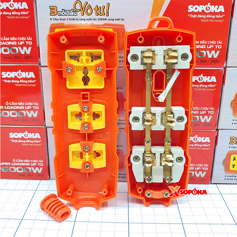 Ổ cắm điện chịu tải 6000W SOPOKA P6000W