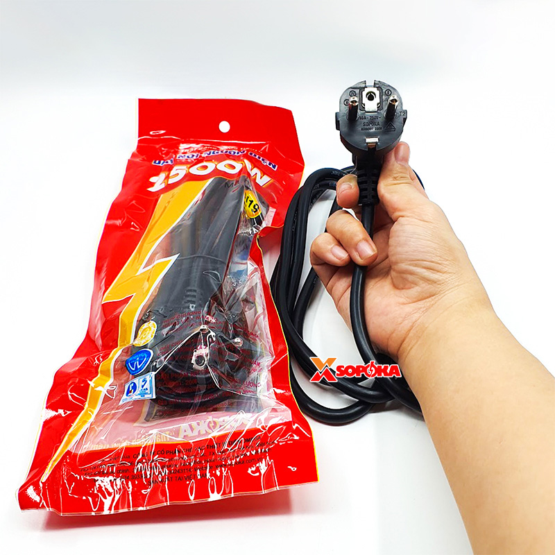 Dây Nối Nguồn Điện 2500W N19 SOPOKA – Chịu Nhiệt Lên Tới ~150°C