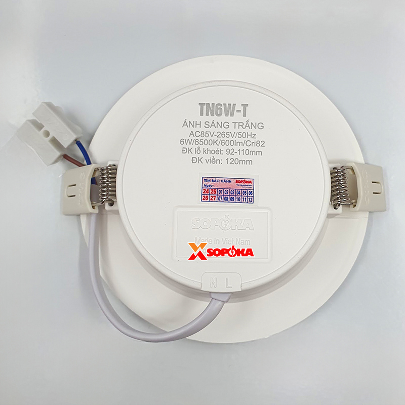 Bóng Đèn LED Âm Trần Tròn Mỏng Mã TN SOPOKA