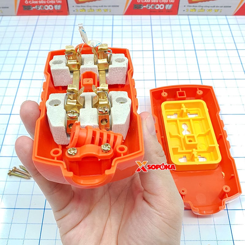Ổ Cắm Điện 2 Lỗ Không Dây 6000W 2S-6000W SOPOKA