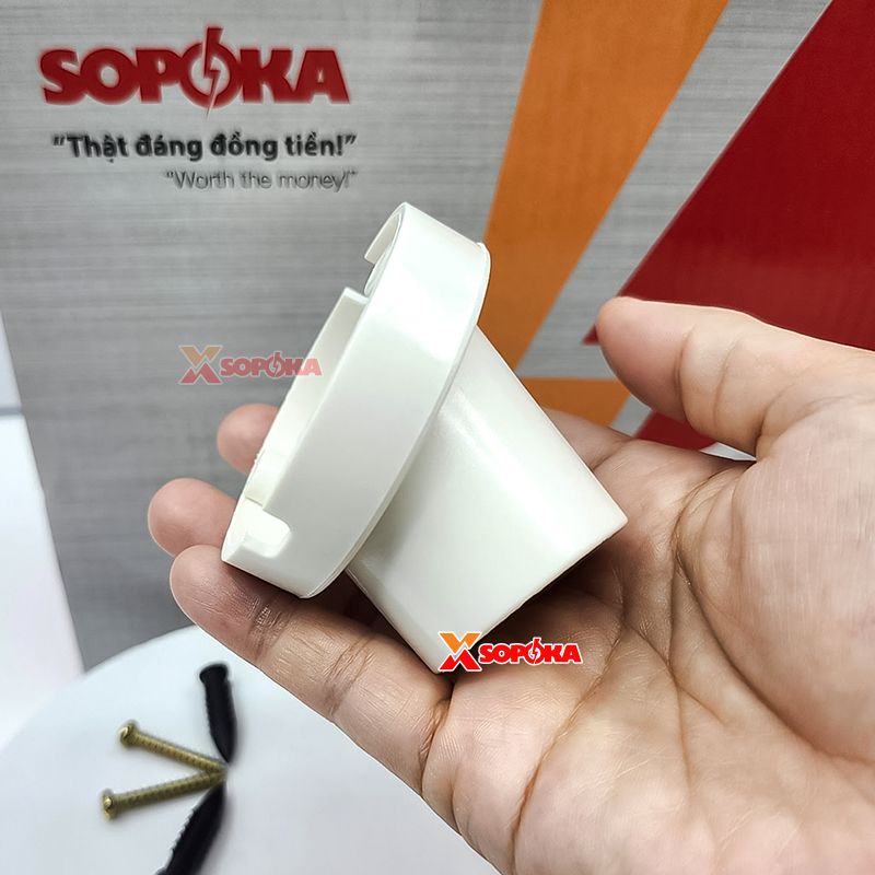 Đui Đèn Vát Tường Ngồi Xéo Ren Xoáy E27 DV5 SOPOKA