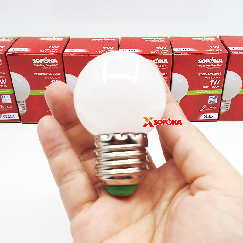 Bóng đèn LED Trang Trí Đơn Sắc Đa Sắc G45 SOPOKA