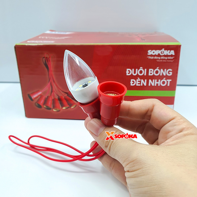 Đui Bóng đèn cà na Bóng đèn trái ớt Bóng nhót kích cỡ E12 DN12 SOPOKA