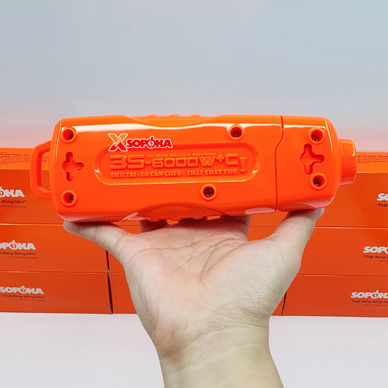 Ổ Cắm Điện 6000W Không Dây 3 Lỗ Chéo Siêu Chịu Tải 30A 3S-6000W+C SOPOKA