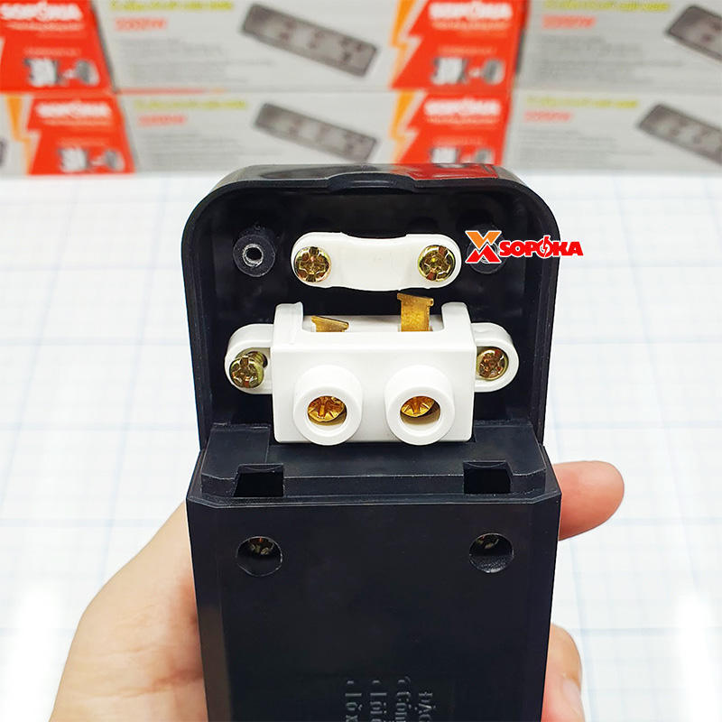 Ổ Cắm Điện 3 Lỗ 2200W Lõi Sứ – Không Dây 3K-0 SOPOKA