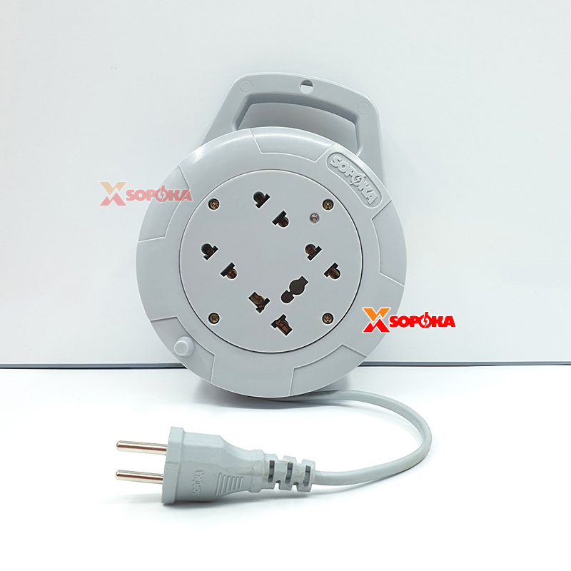 SOPOKA Ổ Cắm Cuộn Dây Tròn Q‑Series 2200W Màu Ghi (Xám) Q45G/Q75G