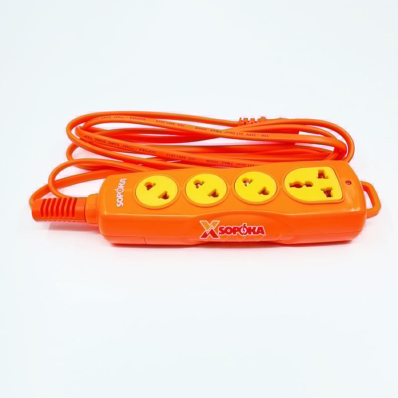 Ổ Cắm Điện 4 Lỗ Chéo Chịu Nhiệt Chống Va Đập 3000W 4C-3000W SOPOKA