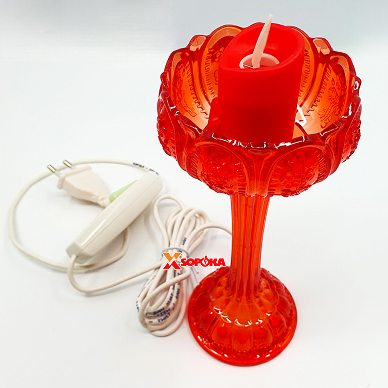 Cốc Nến Điện Hoa Sen SOPOKA HSC01 Thân Cao Có Phích Cắm Và Công Tắc