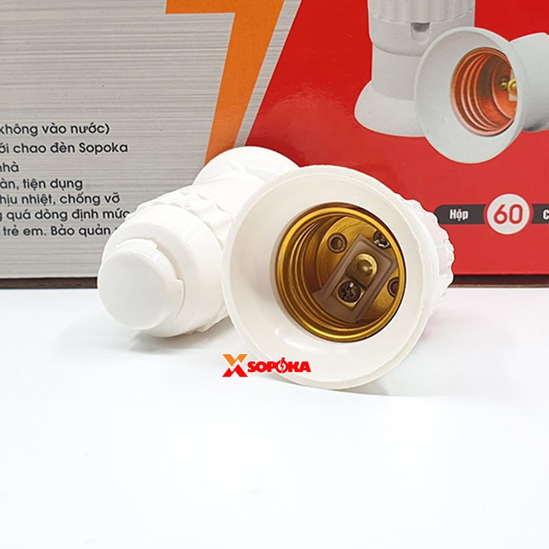 Đui Đèn Chịu Mưa 2 Kiểu Lắp Dây ĐCM-1 SOPOKA