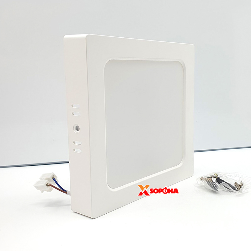 Bóng Đèn LED SS12W Ốp Trần Vuông 12W Sáng Trắng Vành Nhựa SOPOKA