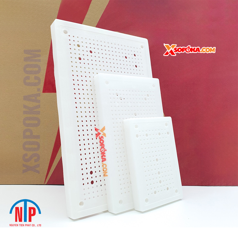 Táp lô điện nhựa Tiến Phát màu trắng kích thước 8x12 đến 25x35 cm