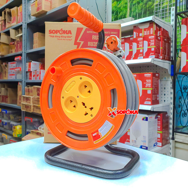 Rulo Cuộn Dây Điện 2x2.5 Công Suất 3500W SOPOKA VĨNH THỊNH