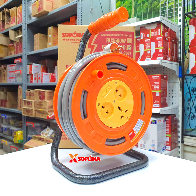 Rulo Cuộn Dây Điện 2x2.5 Công Suất 3500W SOPOKA VĨNH THỊNH