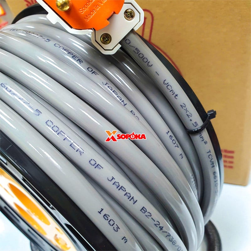 Rulo Cuộn Dây Điện 2x2.5 Công Suất 3500W SOPOKA VĨNH THỊNH